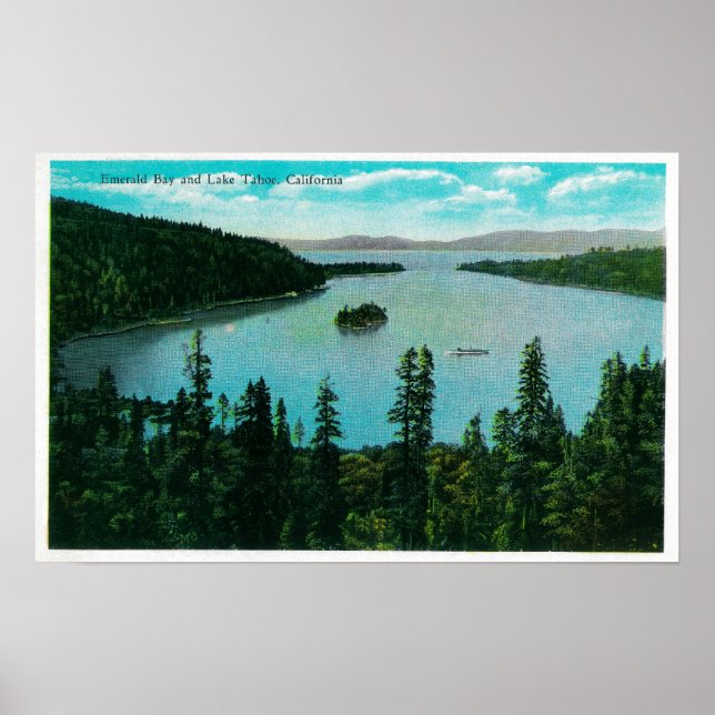 Affiche Emerald Bay Vue sur le lac Tahoe Lake Tahoe, CA (Devant)