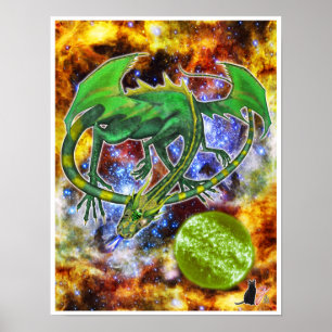 Affiche Emerald Cosmic Dragon