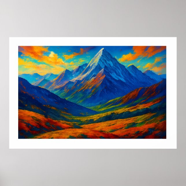 Affiche Emerald Forest Watercolor Canvas (Devant)