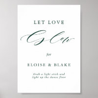 Emerald Green Botanical Vintage Laisser l'amour br