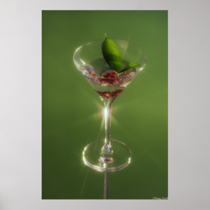 Affiche Emerald Sip : Art de cocktail de jardin botanique