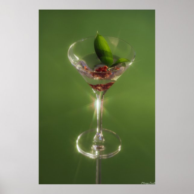 Affiche Emerald Sip : Art de cocktail de jardin botanique (Devant)