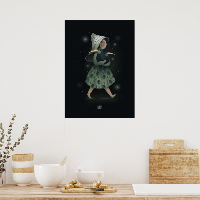 Affiche EMERALD TOUCANET par Alexandra Dikaia (Cuisine)