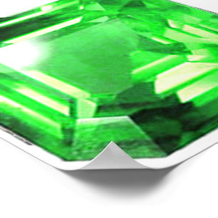 Affiche Emerald, vert vif