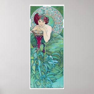 Affiche Emeraude (Quatre Bijoux), Alphonse Mucha