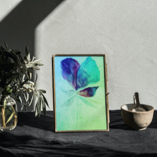 Affiche Émeraude Verdure Aquarelle Magique Florale