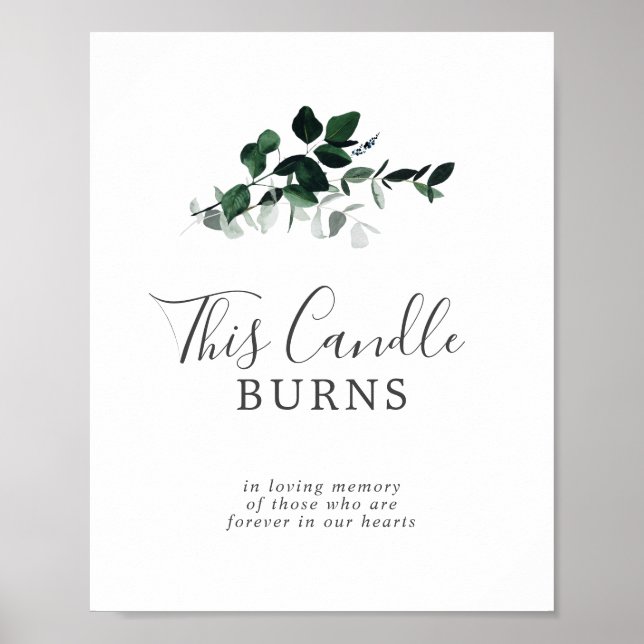 Affiche Emeraude Verdure Cette Bougie Brûle Mémorial Panne (Devant)