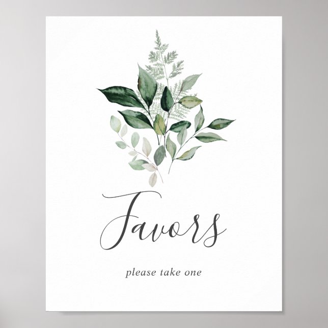 Affiche Émeraude verte Faveur de mariage (Devant)