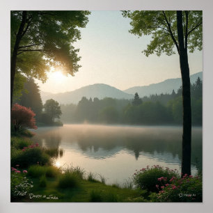 Affiche Émergence de la rive du lac : défrichement des fos