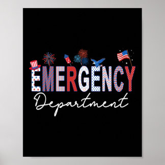 Affiche Emergency Department 4th Of July Usa Emergency Roo
