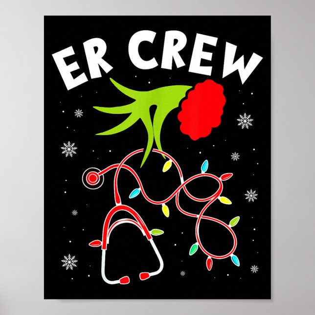 Affiche Emergency Room Christmas Er Crew Nurse Xmas Holida (Devant)