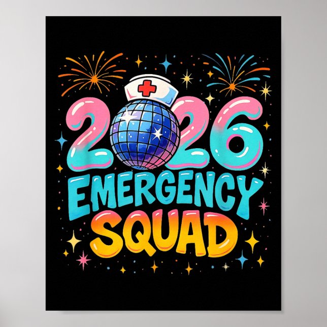 Affiche Emergency Squad New Year 2026 Medical Crew Nurse E (Devant)