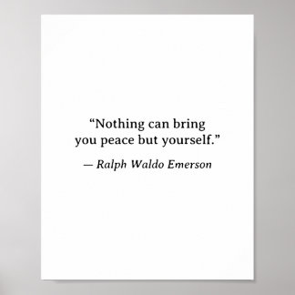 Affiche Emerson Inspirational Peace Wall Art