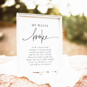 Affiche EMERY My Water Broke Baby shower Jeu