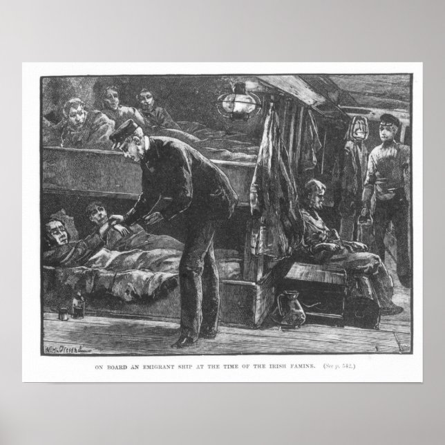 Affiche Emigrant Ship at the Time of the Irish Famine (Devant)