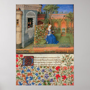 Affiche Emilia dans l'enluminure médiévale du jardin de ro