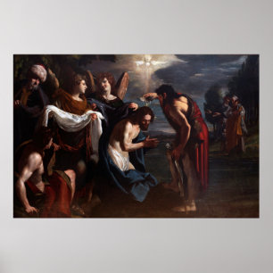 Affiche Emilio Savonanzi - Baptême du Christ - Vers 1630