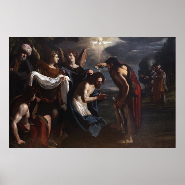 Affiche Emilio Savonanzi - Baptême du Christ - Vers 1630 (Devant)