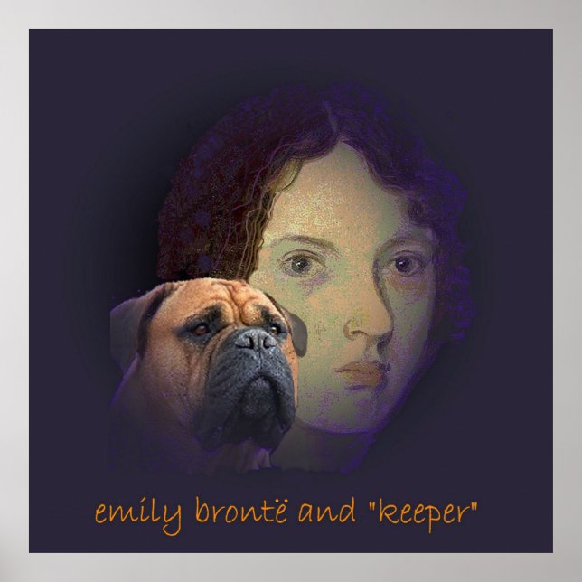 Affiche Emily Bronte and her dog "Keeper" (Devant)