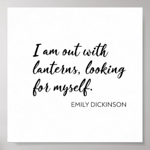 Affiche Emily Dickinson Citation Minimaliste Typographie S
