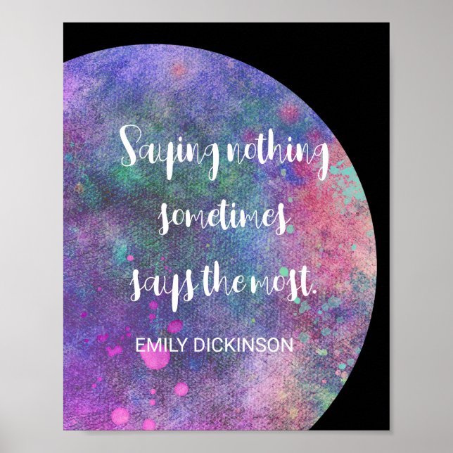 Affiche Emily Dickinson Literary Quote Purple Watercolor   (Devant)