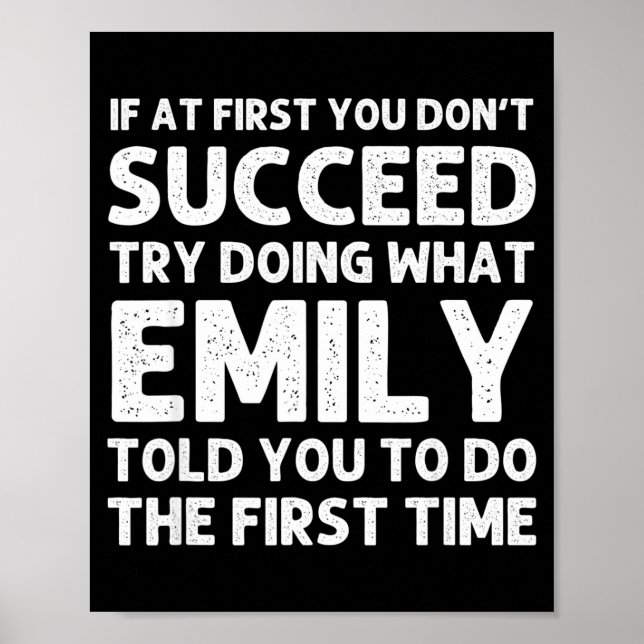 Affiche Emily Name D Birthday Funny Christmas Joke  (Devant)