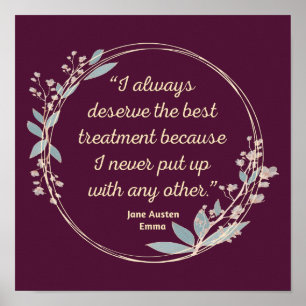 Affiche Emma By Jane Austen Citation II - Style mignon