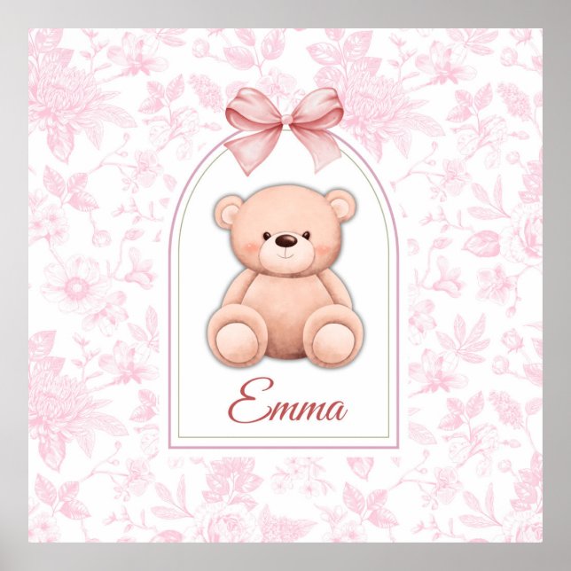 Affiche Emma | Conception personnalisée d'ours en peluche  (Devant)