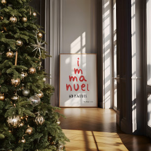 Affiche Emmanuel God Is With Us Christmas Wall Art