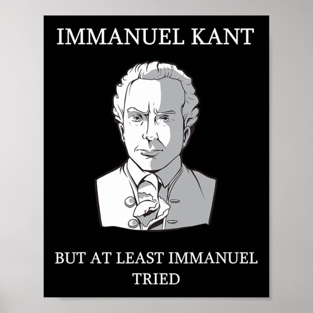 Affiche Emmanuel Kant Funny Philosophie Dire Don (Devant)