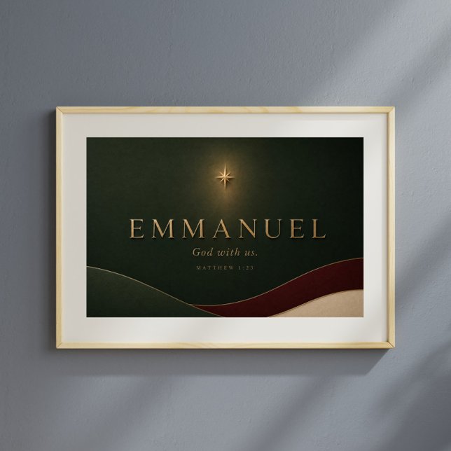Affiche EMMANUEL | Matthieu 1:23 Chrétien  (Créateur téléchargé)