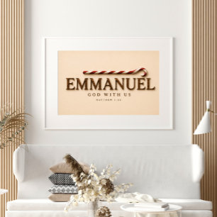 Affiche EMMANUEL Matthieu 1:23 Noël Crème Chaude