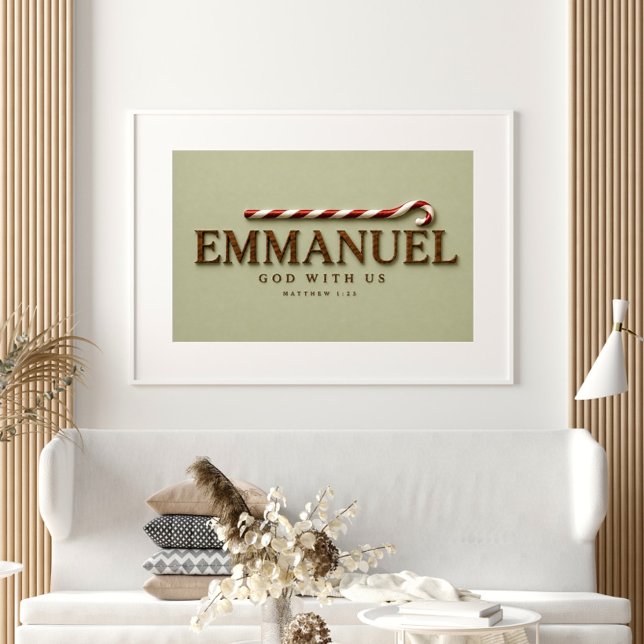 Affiche EMMANUEL | Matthieu 1:23 Noël | Sauge Douce (Créateur téléchargé)