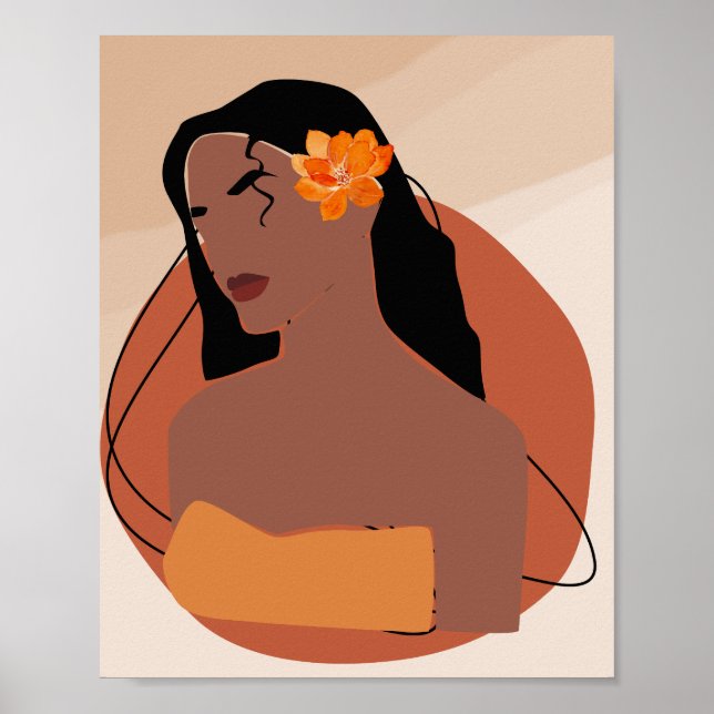 Affiche Emmène-moi à Hawaii, femme sans visage Boho (Devant)