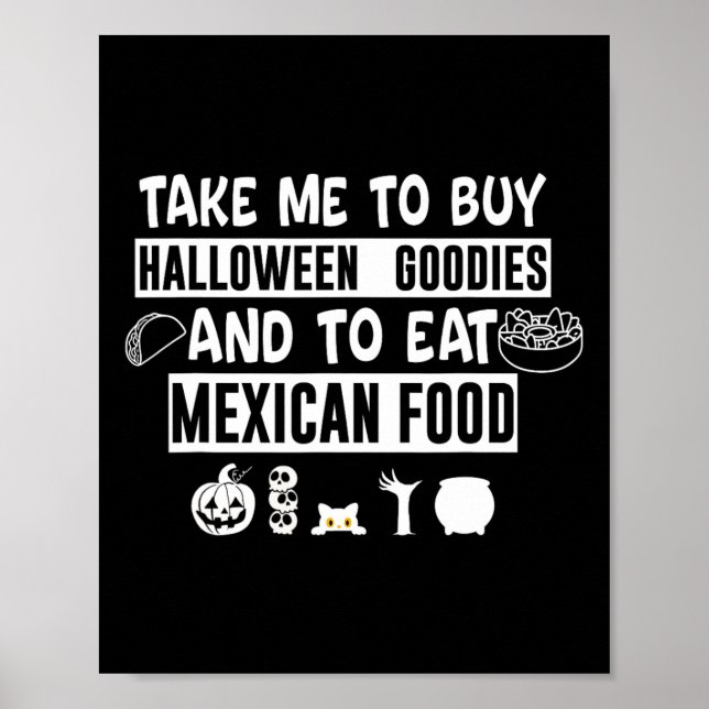 Affiche Emmène-moi acheter des friandises d'Halloween et m (Devant)