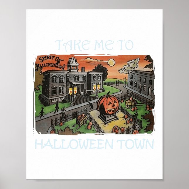 Affiche Emmenez-Moi Au Costume Halloween Town Halloween (Devant)