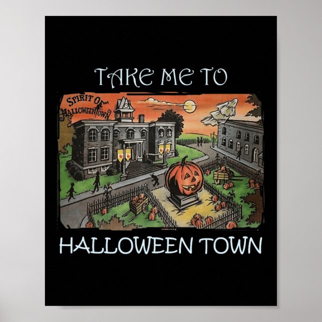 Affiche Emmenez-Moi Au Costume Halloween Town Halloween (Devant)