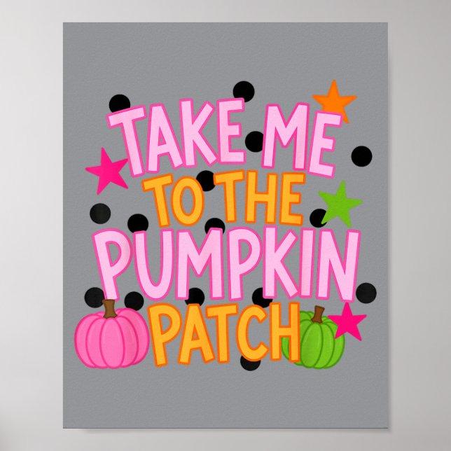 Affiche Emmenez-moi au patch de citrouilles Halloween auto (Devant)