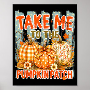 Affiche Emmenez-moi au patch de citrouilles Halloween auto