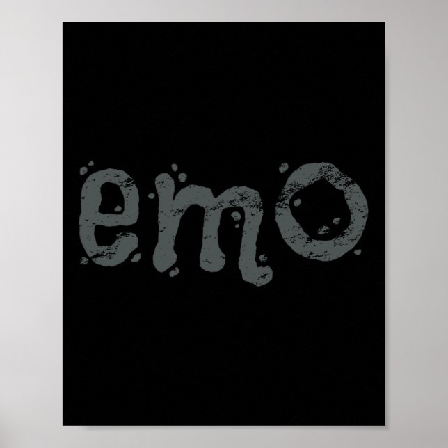 Affiche EMO Et Goth Toujours - Emo Noir Distressed (Devant)