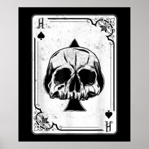 Affiche Emo Gothique Et Punk Ace de Spades Poker Jeu