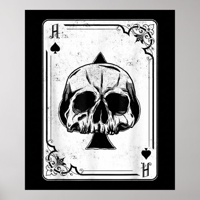 Affiche Emo Gothique Et Punk Ace de Spades Poker Jeu (Devant)