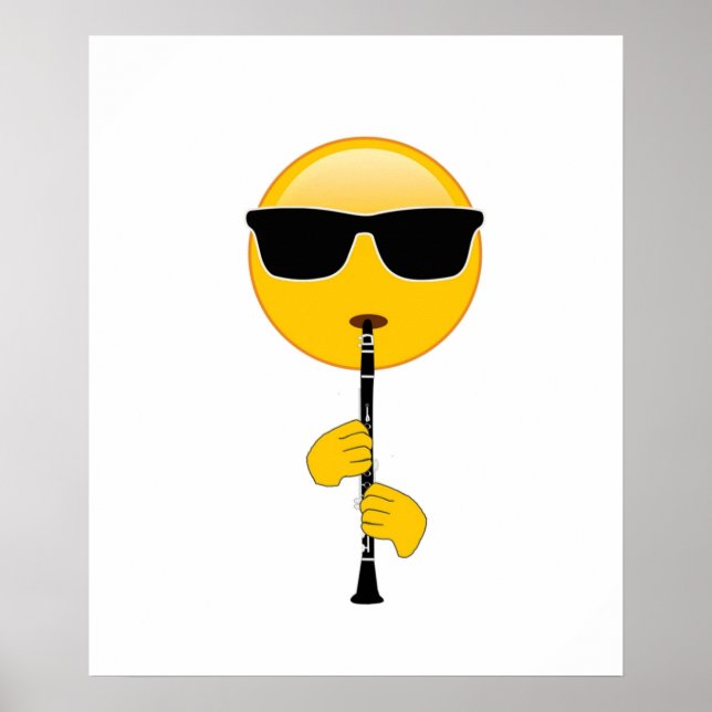 Affiche Emoji Playing Clarinet (Devant)