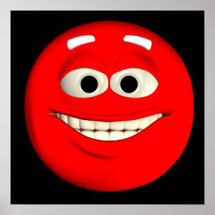 Affiche Emoticon rouge