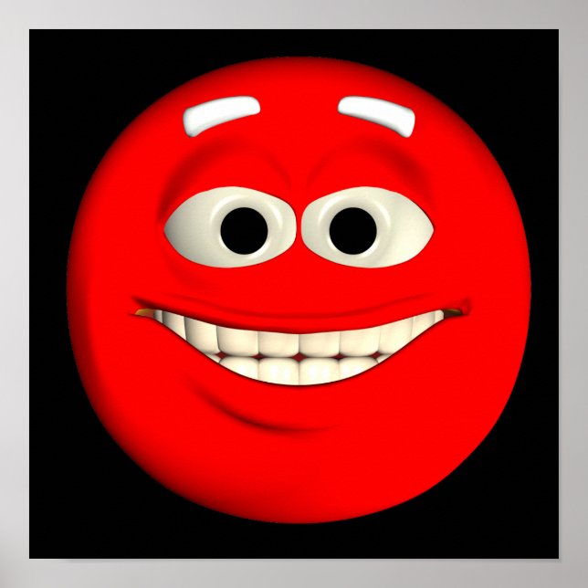 Affiche Emoticon rouge (Devant)