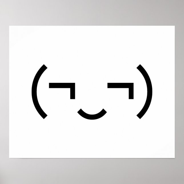 Affiche Émoticône suffisante (¬‿¬) Kaomoji japonais (Devant)