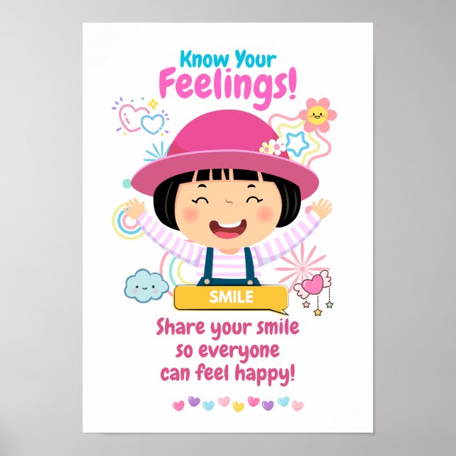 Affiche Emotion Enfants Avec Joyeux (Devant)