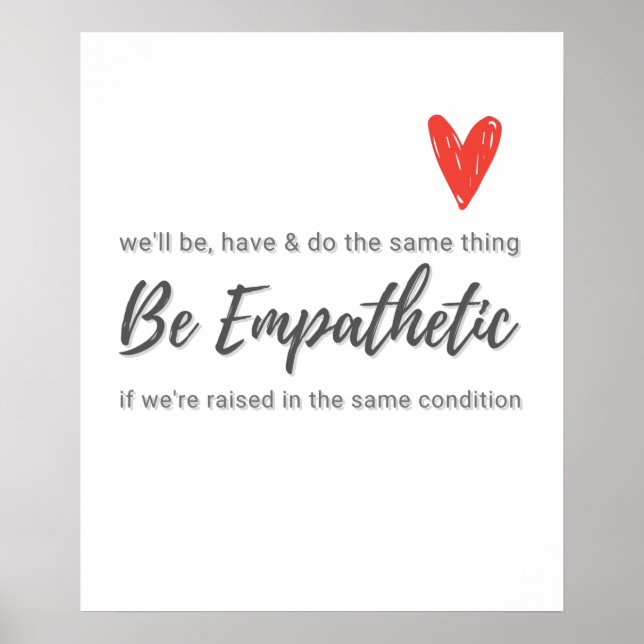 Affiche Empathie - Soyez empathique (Devant)