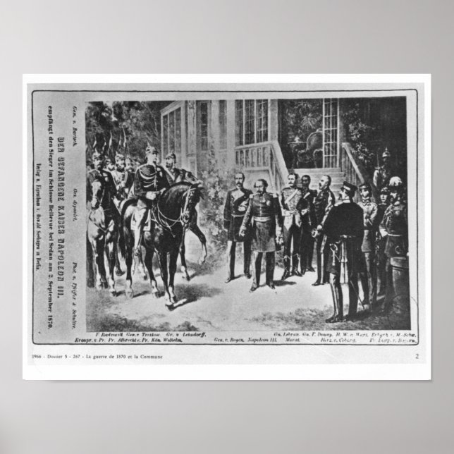 Affiche Empereur Napoléon III et Kaiser Wilhelm Ier (Devant)