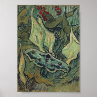 Empereur ou grand paon Moth Van Gogh Art